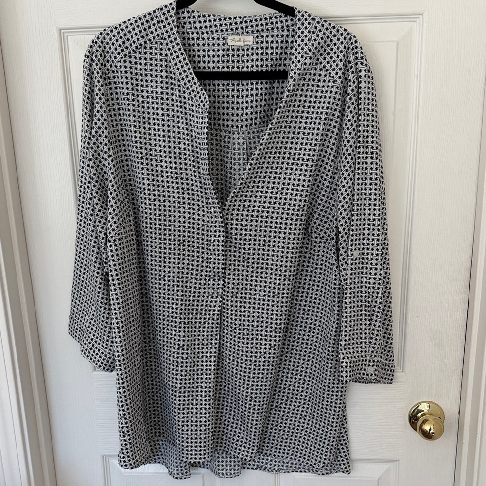 Cato Monochrome Patterned Blouse